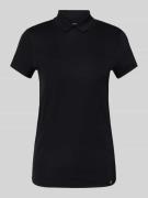 Marc Cain Slim Fit T-Shirt mit Polokragen in Black, Größe 34