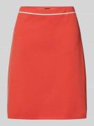 Marc Cain Knielanger Bleistiftrock mit Kontraststreifen in Rot, Größe ...