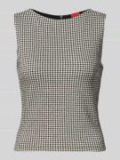 HUGO Taillierter Top aus Baumwoll-Viskose-Mix Modell 'DAROSETTA' in Bl...