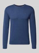 Tom Tailor Regular Fit Strickpullover aus reiner Baumwolle in Blau, Gr...