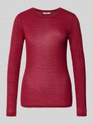 TOMMY HILFIGER Slim Fit Langarmshirt aus Modal-Kaschmir-Mix in Dunkelr...