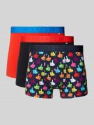 Happy Socks Pants mit elastischem Logo-Bund im 3er-Pack in Black, Größ...