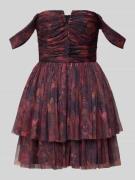 Jake*s Cocktail Cocktailkleid aus Mesh im Off-Shoulder-Look in Schoko ...