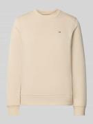 Tommy Jeans Regular Fit Sweatshirt aus Baumwoll-Mix in Sand, Größe L