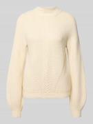 Only Regular Fit Strickpullover aus Viskose-Mix Modell 'KATIA' in Offw...