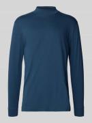 RAGMAN Longsleeve mit gerippten Abschlüssen in Dunkelblau, Größe L