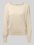 B.Young Strickpullover mit Zierknöpfen Modell 'MOBBE' in Sand, Größe L