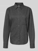 Marc O'Polo Regular Fit Hemdbluse aus reiner Baumwolle in Dunkelgrau M...