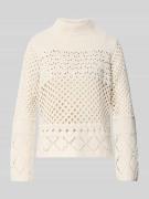 monari Strickpullover aus Viskose-Mix mit Pailletten in Sand, Größe 34