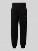 Pegador Sweatpants mit elastischem Bund in Black, Größe L