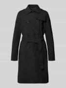 JOOP! Trenchcoat mit Knopfleiste Modell 'Cindy' in Black, Größe 34