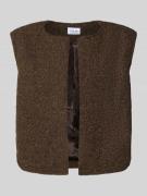 VILLA SOPHIE Weste mit Rundhalsausschnitt Modell 'THEA' in Taupe, Größ...