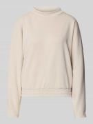 OPUS Sweatshirt mit geripptem Stehkragen Modell 'Gulitta' in Ecru, Grö...