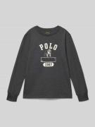 Polo Ralph Lauren Teens Longsleeve mit Label-Print in Mittelgrau Melan...