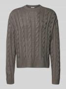 KARL KANI Strickpullover mit gerippten Abschlüssen in Dunkelgrau, Größ...
