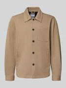 Lindbergh Hemdjacke mit Knopfleiste in Beige, Größe L