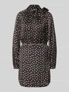 Rinascimento Cocktailkleid mit Stehkragen in Black, Größe L