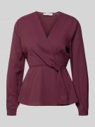 Rinascimento Regular Fit Bluse mit Knoten-Detail in Bordeaux, Größe L