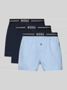 BOSS Regular Fit Boxershorts aus reiner Baumwolle im 3er-Pack in Dunke...