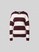 Closed Pullover mit gerippten Abschlüssen in Dunkelrot, Größe L