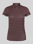 Marc Cain Slim Fit T-Shirt mit Polokragen in Taupe, Größe 34