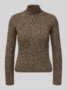 Mango Turtleneck-Pullover mit Rollkragen in Dunkelbraun, Größe S