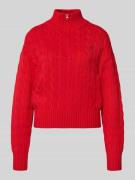 Polo Ralph Lauren Troyer mit Zopfstrickmuster in Rot, Größe L