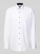 ETERNA Comfort Fit Business Hemd aus Baumwolle mit Kentkragen in Weiss...