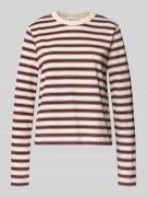JAKE*S STUDIO WOMAN Longsleeve mit geripptem Rundhalsausschnitt in Kir...
