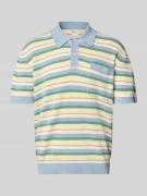 Pepe Jeans Regular Fit Strickshirt mit Polokragen in Hellblau, Größe M