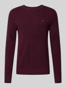 Tommy Hilfiger Regular Fit Strickpullover aus reiner Baumwolle in Bord...