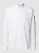 MAERZ Muenchen Regular Fit Freizeithemd aus Baumwoll-Leinen-Mix in Wei...