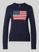 Polo Ralph Lauren Strickpullover mit Flaggen-Motiv und Rundhalsausschn...
