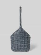 Jake*s Cocktail Clutch mit Glasstein-Besatz in Blau Melange, Größe 1