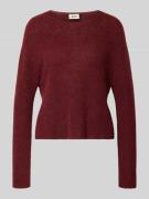 Drykorn Strickpullover mit Rundhalsausschnitt Modell 'IMENY' in Bordea...