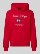 Tommy Hilfiger Regular Fit Hoodie aus Baumwoll-Mix in Rot, Größe L