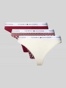 TOMMY HILFIGER String aus Baumwoll-Mix im 3er-Pack in Rot, Größe L