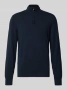 BOSS Regular Fit Troyer aus Schurwoll-Kaschmir-Mix Modell 'HEMARLO' in...