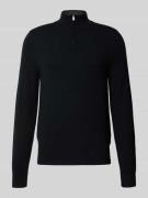 BOSS Regular Fit Strickpullover aus Schurwoll-Kaschmir-Mix Modell 'HEM...