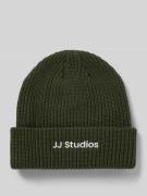 Pieces Mütze mit Kunstfellbesatz Modell 'RANDIN' in Black, Größe 1