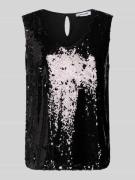 More & More Trägertop mit V-Ausschnitt und Pailletten in Black, Größe ...
