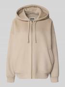 Drykorn Oversized Sweatjacke mit Kapuze Modell 'DUNSTONE' in Sand, Grö...