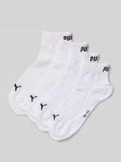 PUMA Socken mit Label-Details im 4er-Pack in Weiss, Größe 39/42