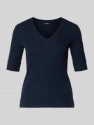 Lauren Ralph Lauren T-Shirt mit V-Ausschnitt Modell 'JUDY' in Dunkelbl...