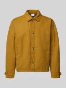 BLKVIS Jacke mit Label-Stitching und Eingrifftaschen in Senf, Größe L