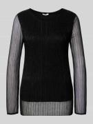 ZABAIONE Bluse mit Rundhalsausschnitt in Black, Größe L