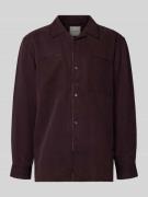 CK Calvin Klein Hemdjacke mit Knopfleiste in Bordeaux, Größe L