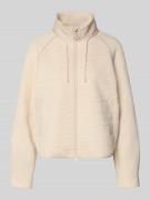 Marc Cain Sweatjacke mit Stehkragen in Sand, Größe 34