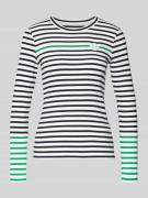 Marc Cain Longsleeve mit Label-Detail in Gruen, Größe 34