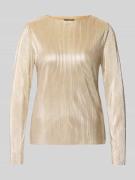 Zero Longsleeve mit Rippenstruktur in Gold, Größe 38